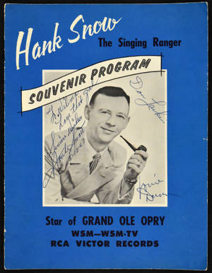 來自 Grand Ole Opry 的簽名 Hank Snow 紀念節目封面。 — 音樂 GIF 壁紙