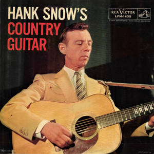 Hank Snow 在其鄉村音樂專輯封面上彈奏結他。 — 音樂 GIF 壁紙