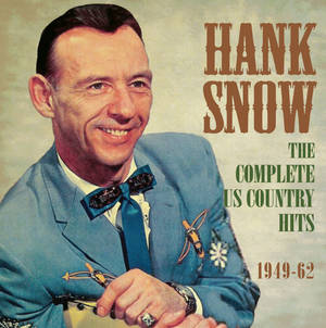 Hank Snow 身穿藍色西裝在鄉村音樂專輯封面上微笑 1949-62 — 雪人 壁紙