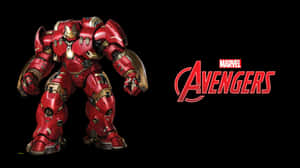 來自Marvel復仇者聯盟的Hulkbuster裝甲站在黑色背景上。