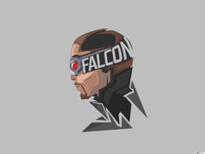 Falcon 超級英雄角色側面插圖，戴著頭盔和護目鏡。