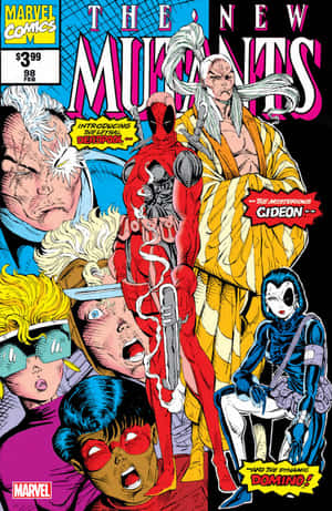 Marvel 漫畫封面 featuring Deadpool、Domino 和 Gideon 擺出動作姿勢。 — Galaxy Z Fold 8 壁紙