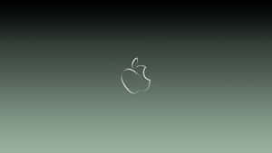 白色Apple標誌輪廓在綠色到黑色的漸變背景上。