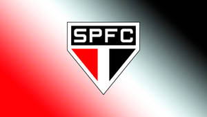 SPFC 足球會標誌在紅黑漸變背景上。