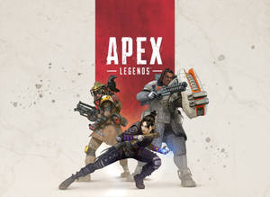 三名身穿戰鬥裝備、手持武器的《Apex Legends》角色。