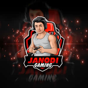玩家坐在紅色椅子上，握著控制器，伴隨著發光粒子和「Janodi Gaming」標誌。