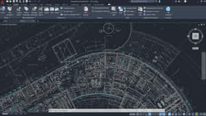 Autodesk AutoCAD 軟件顯示詳細的建築藍圖圖紙。 — 3840x2160 壁紙