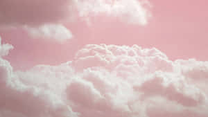 粉紅天空，蓬鬆的白雲輕輕飄動 — 淺粉紅色美學動圖 壁紙