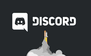 一枚火箭在深色背景上發射，上方帶有 Discord 標誌。