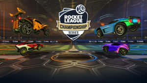 四架火箭動力汽車在《Rocket League》錦標賽比賽期間於空中。 — 火箭 GIF 壁紙