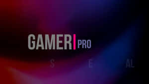 Gamer Pro 標誌，帶有漸變背景和微妙的字體。 — 遊戲 壁紙