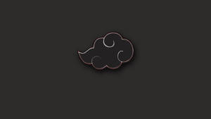 深灰色背景上的黑色雲朵，帶有白色月亮和紅色輪廓