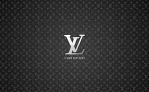 Louis Vuitton 標誌在 monogram 圖案背景上