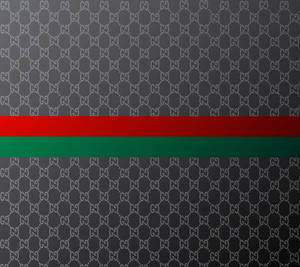 Gucci字母組合牆紙，帶有紅色和綠色條紋 — 灰色美學 GIF 壁紙