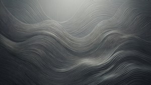 柔和光線下的單色灰色抽象波浪線條圖案。