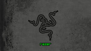 Razer標誌，綠色文字，深色紋理背景 — Cia標誌 壁紙