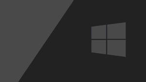 深灰色簡約背景上的Windows標誌
