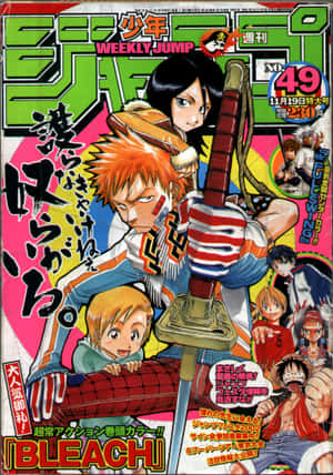 《Bleach》漫畫封面，主要角色以動態動作姿勢呈現。 — OnePlus Pad 壁紙