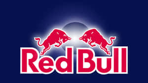 Red Bull 標誌，兩隻紅色公牛在深藍色背景上衝鋒，帶有發光光環。