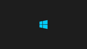 黑色背景上的藍色Windows標誌 — 視窗 壁紙