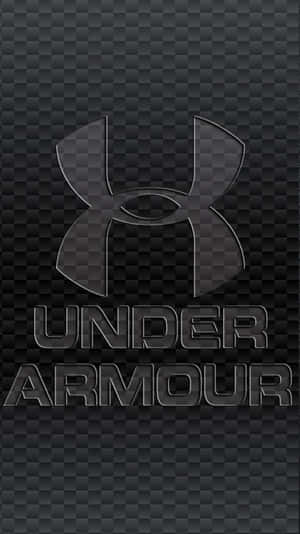 碳纖維背景上的 Under Armour 標誌 — 9:16 壁紙