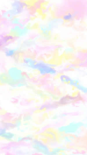柔和嘅水彩風格粉彩雲朵營造出夢幻嘅天空。 — 柔粉 壁紙