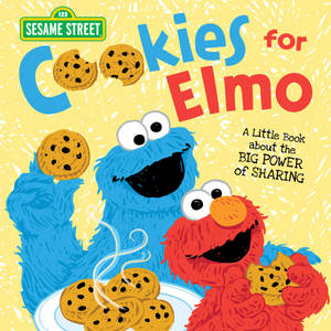 Cookie Monster 和 Elmo 從碟子上分享朱古力曲奇。