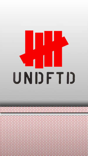 紅色抽象標誌和文字UNIDFTID，銀色背景，六邊形圖案。