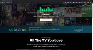 Hulu 串流服務首頁，展示電視節目海報和訂閱優惠。