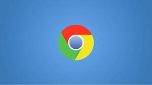 藍色背景上的 Google Chrome 瀏覽器標誌