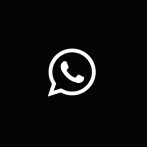 黑色背景上的白色WhatsApp標誌