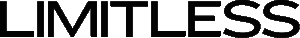 白色背景上的粗體黑色 limitless 文字