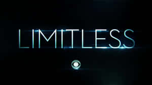在黑色背景上，發光的藍色文字顯示 LIMITLESS，下方有 CBS 眼睛標誌。 — 電影 壁紙