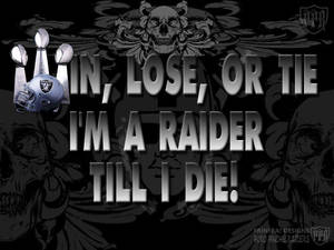 Raiders粉絲口號，附有骷髏頭和頭盔