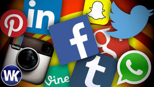 社交媒體應用程式圖標集合，包括 Facebook、Instagram、Twitter 和 Snapchat。