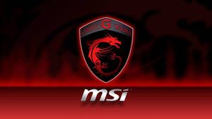 MSI Gaming G Series標誌，帶有紅色龍形徽章，背景為深紅色漸變。