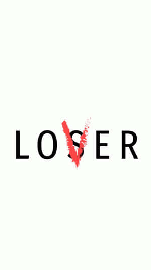 單詞 LOSER 中 S 被紅色油漆劃掉。