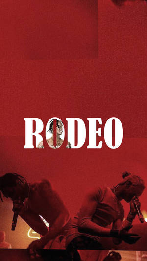 兩位說唱歌手在紅燈下舞台上表演，帶有 'RODEO' 文字。