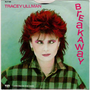 崔西·厄爾曼（Tracey Ullman）紅髮和誇張妝容的《Breakaway》專輯封面。