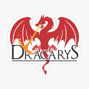 紅色龍噴火標誌及「DRACARYS」文字。 — 火龍 壁紙