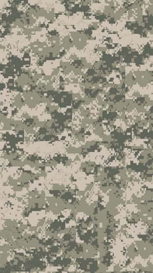 綠色、米色和灰色調的數碼軍事迷彩圖案。