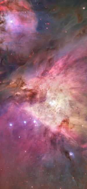 色彩繽紛的星雲，帶有發光的星星和旋轉的宇宙雲層。