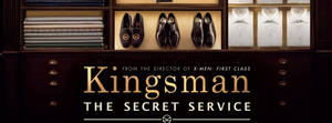 Kingsman: The Secret Service的電影海報，展示一個衣櫃，裡面有西裝、鞋子和襯衫。 — 卡通鞋 壁紙