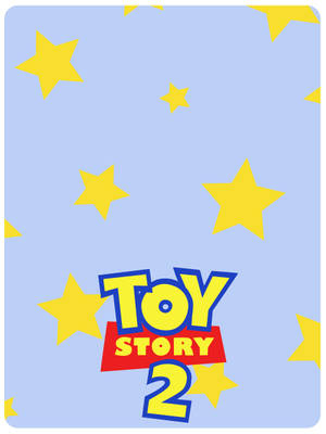 藍色背景上帶有黃色星星的Toy Story 2標誌