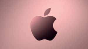 玫瑰金背景上的Apple標誌