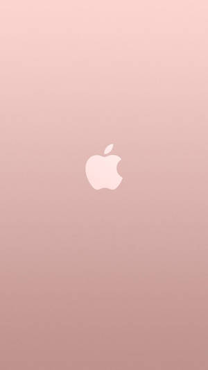 白色Apple標誌在玫瑰金色漸變背景上 — 玫瑰金 iPhone 壁紙