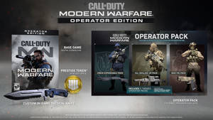 Call of Duty Modern Warfare Operator Edition 數位遊戲和主題特戰兵組合包，附自訂刀。