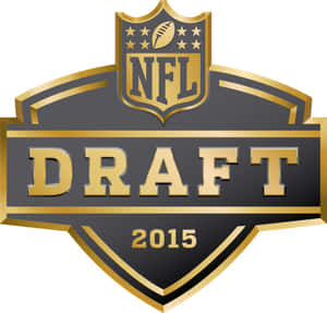金色和黑色盾牌設計的NFL Draft 2015官方標誌。