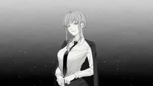 穿著校服的動漫女孩站在星空背景前