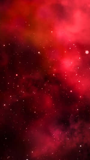 深空中帶有發光恆星和宇宙雲的紅色星雲。